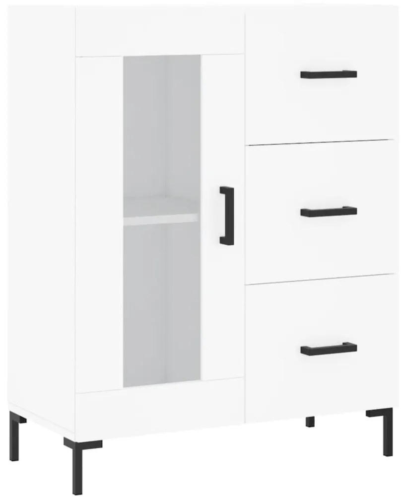828044 vidaXL Servantă, alb, 69,5x34x90 cm, lemn compozit