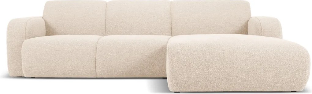 Coltar dreapta 4 locuri, Molino-101, Micadoni Home, 250x170x72 cm, tesatura boucle, bej