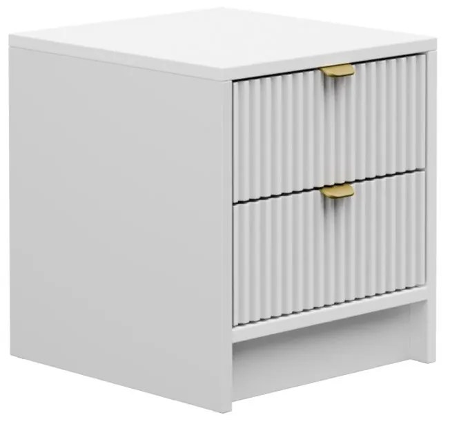 Noptieră Rozoma 2SZ (Alb velvet + auriu) . 1104521