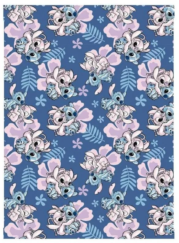 Disney Lilo și Stitch Hibiscus pătură fleece coral 110x150cm