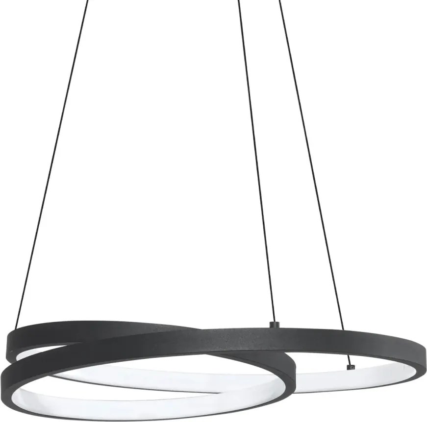 Lustra LED suspendata design circular OZ SP D040 ON-OFF NERO 3000K