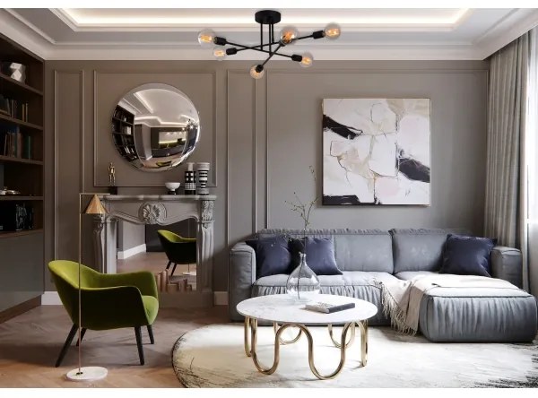 Lustră aplicată FLOWER 6xE27/40W/230V