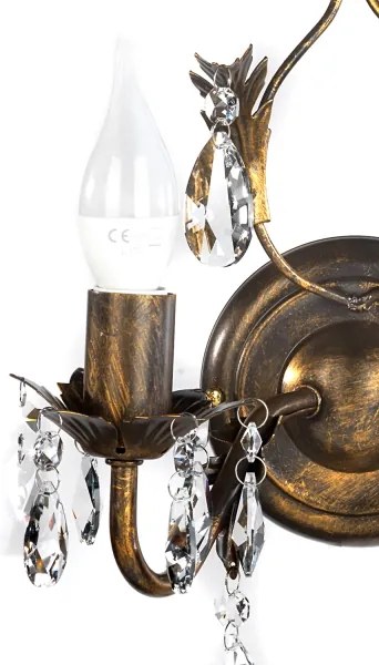 Aplică TERESA 2xE14/6W/230V bronz ONLI