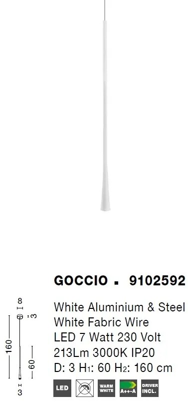 Pendul LED design modern Goccio NVL-9102592
