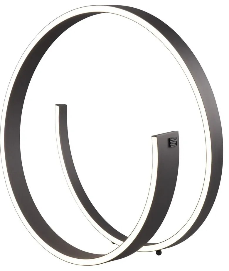 Veioză neagră LED cu control vocal/cu control prin aplicații mobile cu abajur din metal (înălțime 45 cm) Cinardi – CINQUE