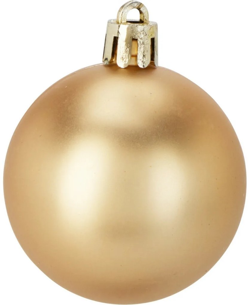 Set de 16 ornamente de Crăciun Festive Sparkles,auriu, diametru 5 cm, plastic, diam. 5 cm