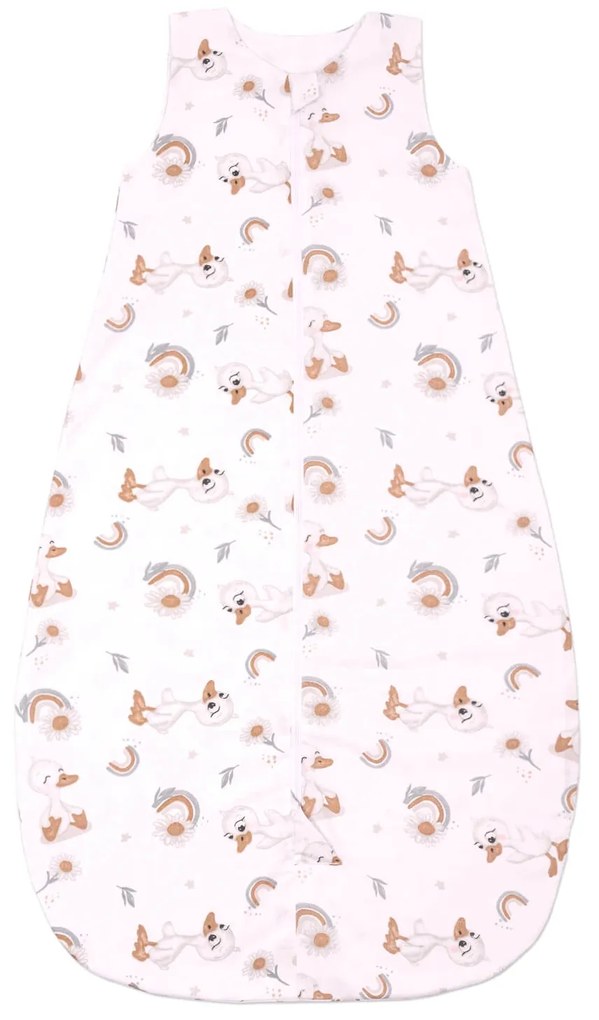 Sac de dormit de vara pentru copii  18-36 luni Kidizi Ducky , bumbac 100%, 0.5 tog