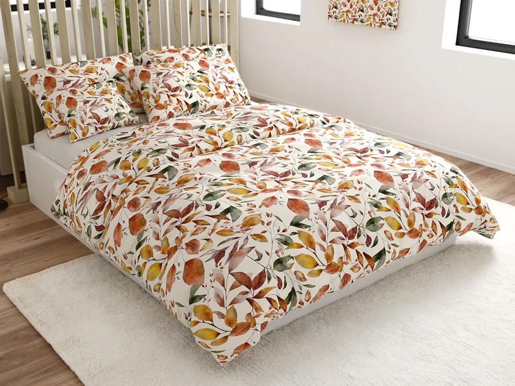 Lenjerie de pat din microfibra AUTUMN LEAVES colorata Dimensiune lenjerie de pat: 2 buc 70 x 90 cm | 200 x 220 cm