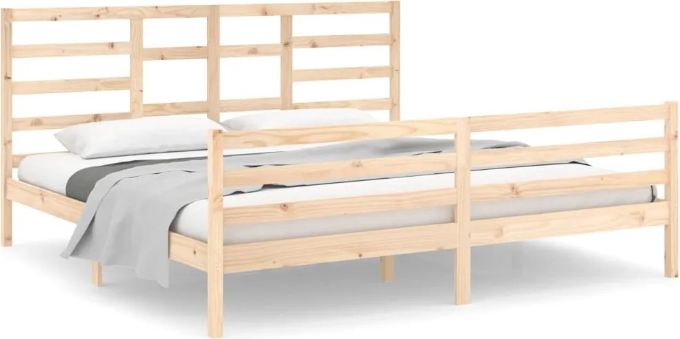 vidaXL Cadru de pat fără saltea, 200x200 cm, lemn masiv
