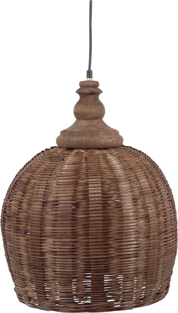 Lustra impletita manual din rattan si rachita, D34 cm