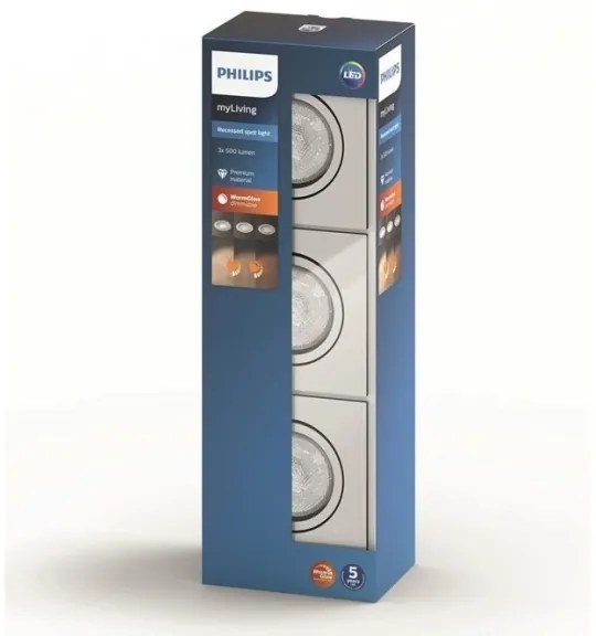 Philips  50393/11/P0 - SET 3xLED Lampă dimmabilă SHELLBARK LED/4,5W/230V