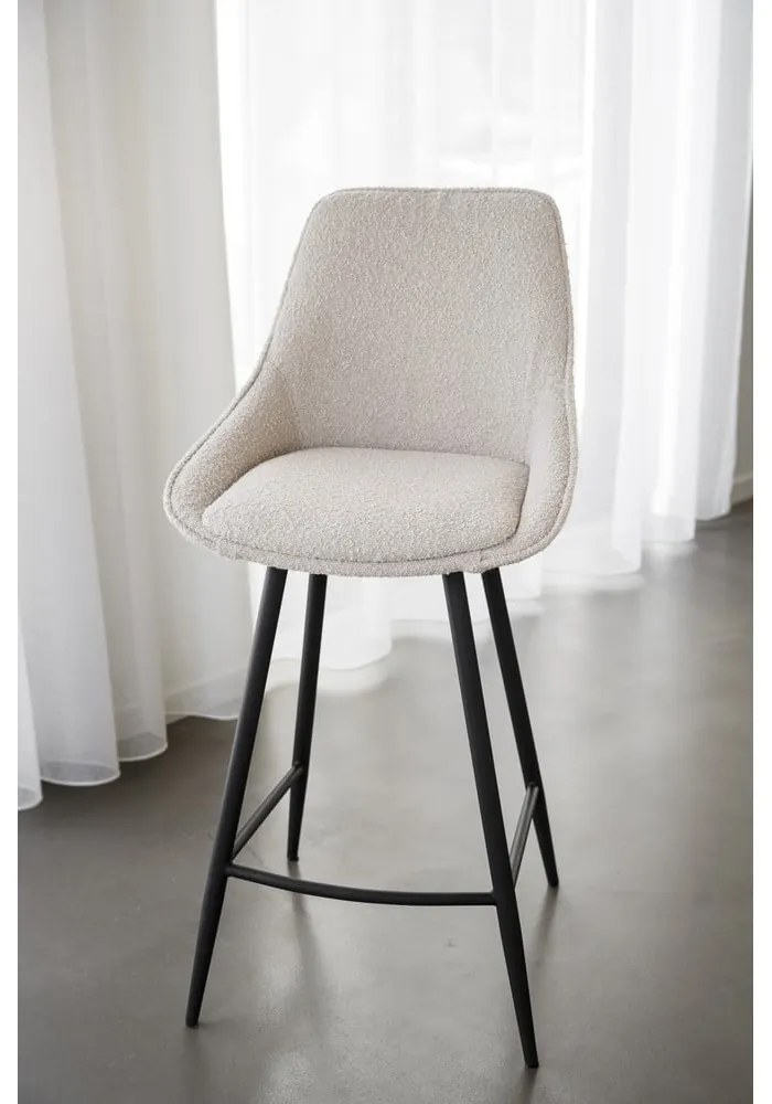 Scaune de bar bej 2 buc. (înălțime șezut 67 cm) Sierra – Rowico