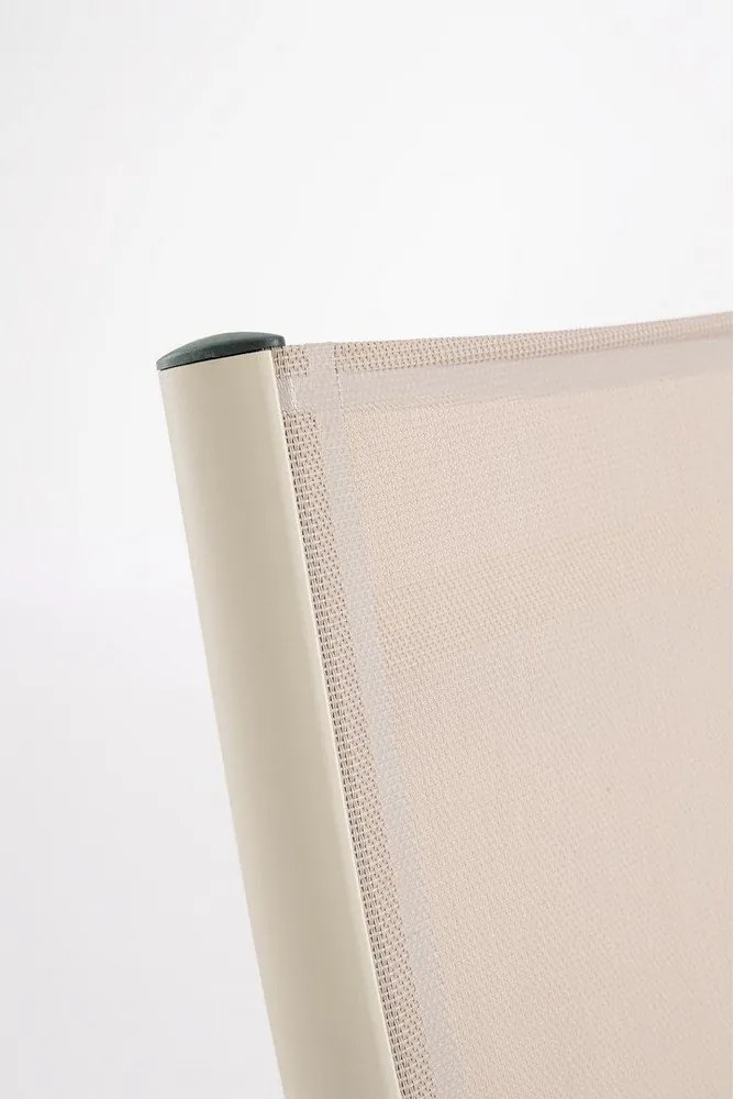 Șezlong de grădină bej din metal Taylor – Bizzotto