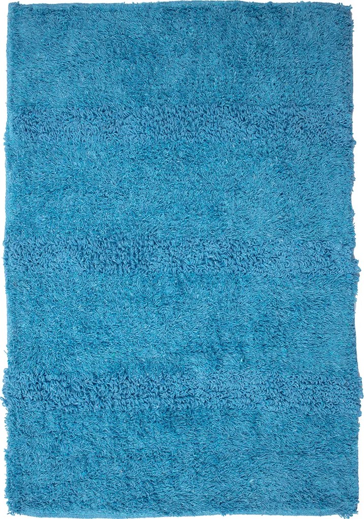 Covoras Baie Nosce, Bumbac, Albastru, 40x60 cm