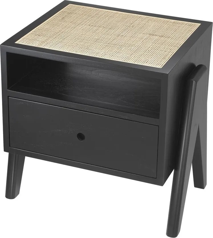 Noptiera design modern LUX Latour, negru 114912 HZ