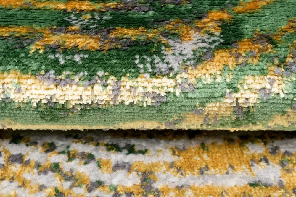 Covor alb și verde la modă cu model auriu Lăţime: 80 cm | Lungime: 150 cm