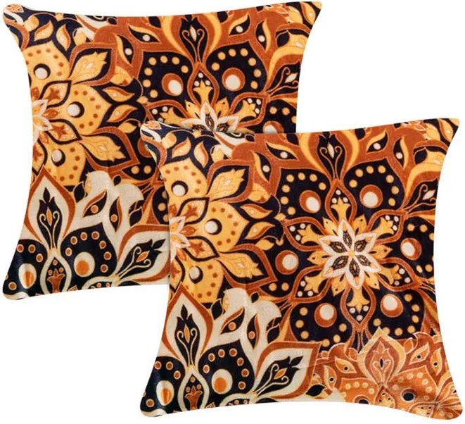decoDoma Set de 2 fețe pernuțe din micropluș BLANKA 40 x 40 cm