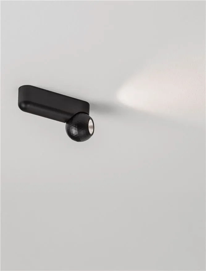Aplica cu spot LED stil minimalist 3000K NOTIC negru