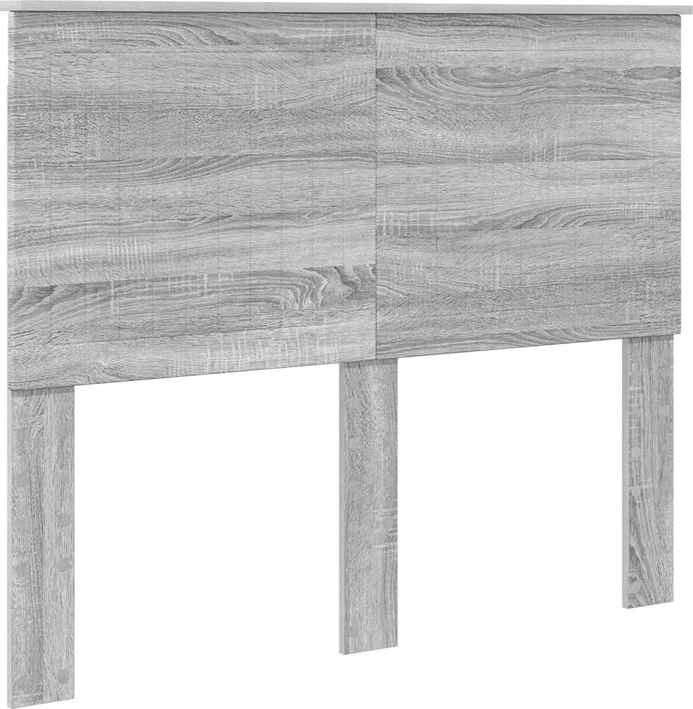 vidaXL Tăblie cap cu headboard Gri Sonoma 135 cm Lemn compozit