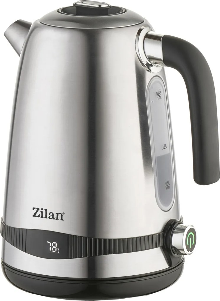 Fierbator electric din Inox Zilan ZLN1000 digital, 2200 W, 7 niveluri intre 40 - 100 grade celsius si functie de mentinere a temperaturii