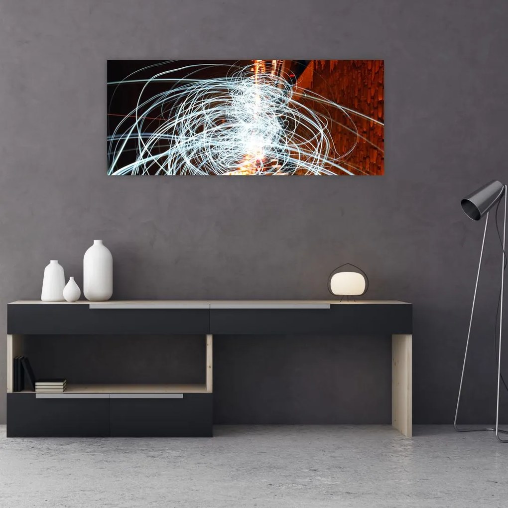 Tablou cu valuri de lumini (120x50 cm)