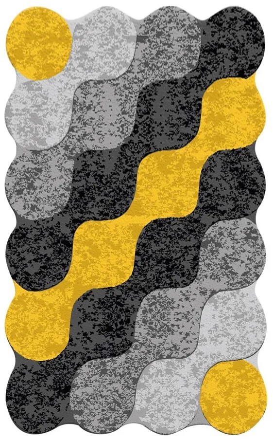 Covor, Circle Djt, 120x180 cm, 50% catifea/50% poliester, Multicolor