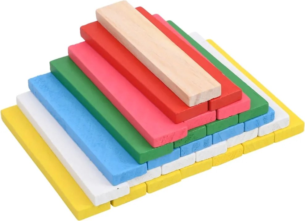 vidaXL Set bloc de construit din lemn, 150 de bucăți, lemn masiv pin