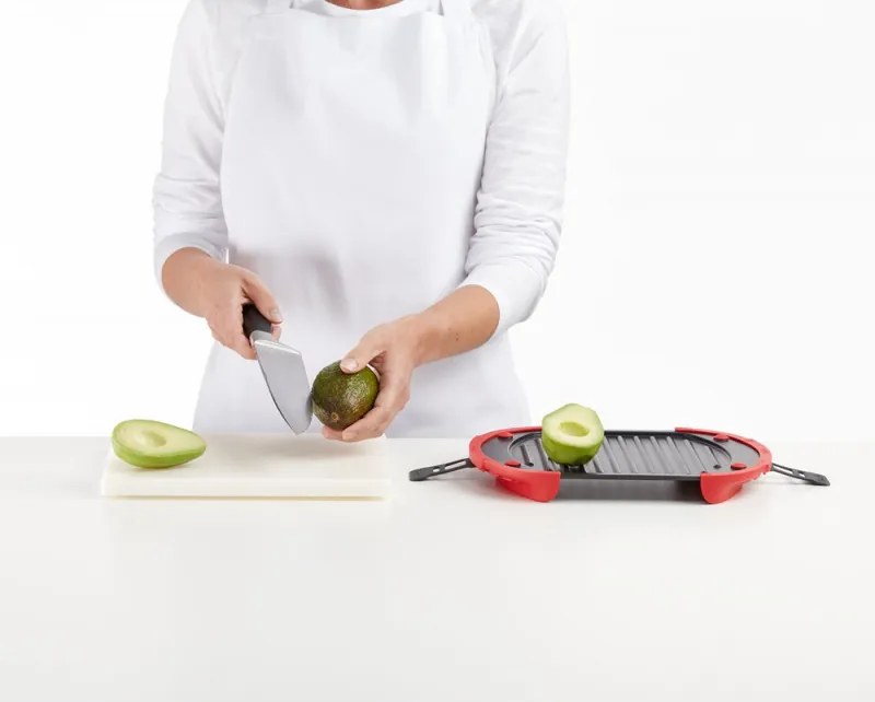 Grill pentru cuptorul cu microunde Lekue 1009082, 27x20,7,8x4,4 cm, Silicon platinat, Otel cu strat antiaderent, 0 / +240 °C, Rosu