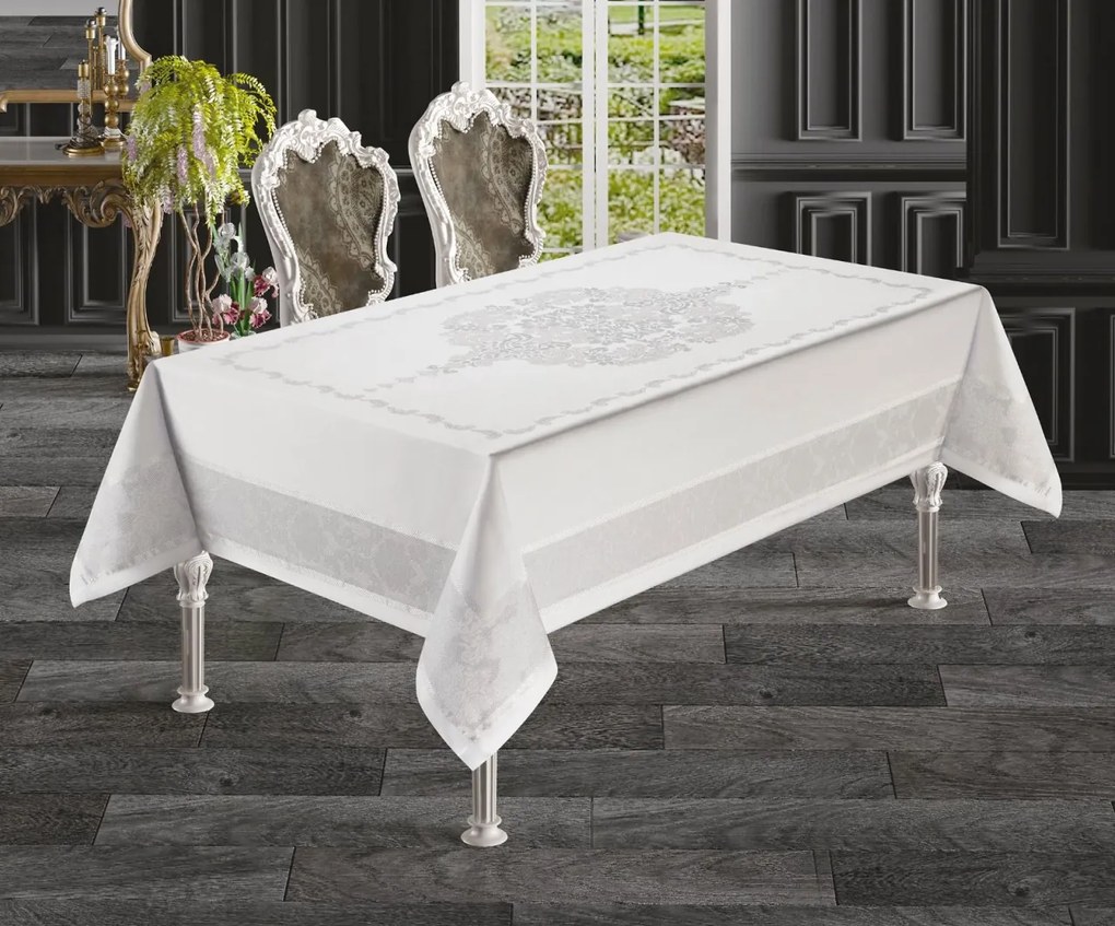 Fata de masa teflonata si impermeabila, 160x260 cm, Alb, Jumbo