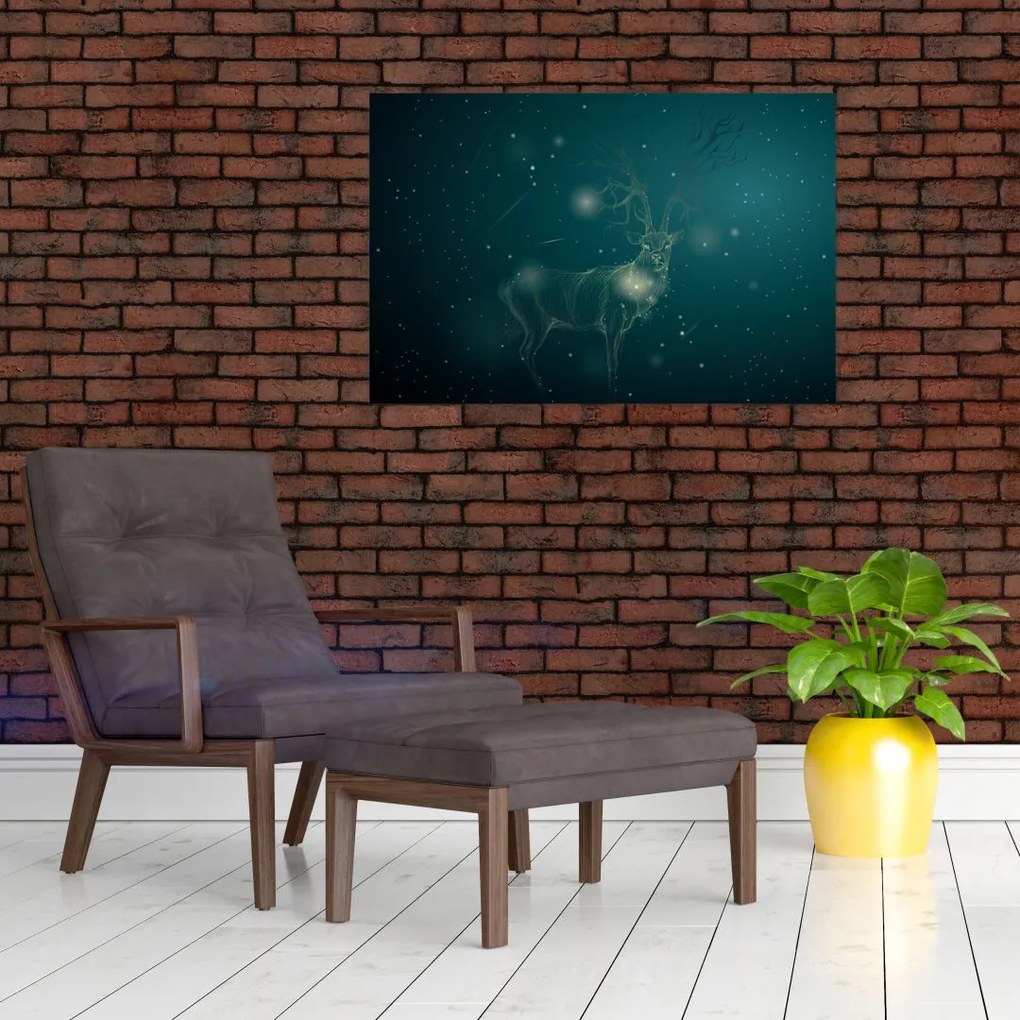 Tablou - Cerb magic noaptea (90x60 cm)