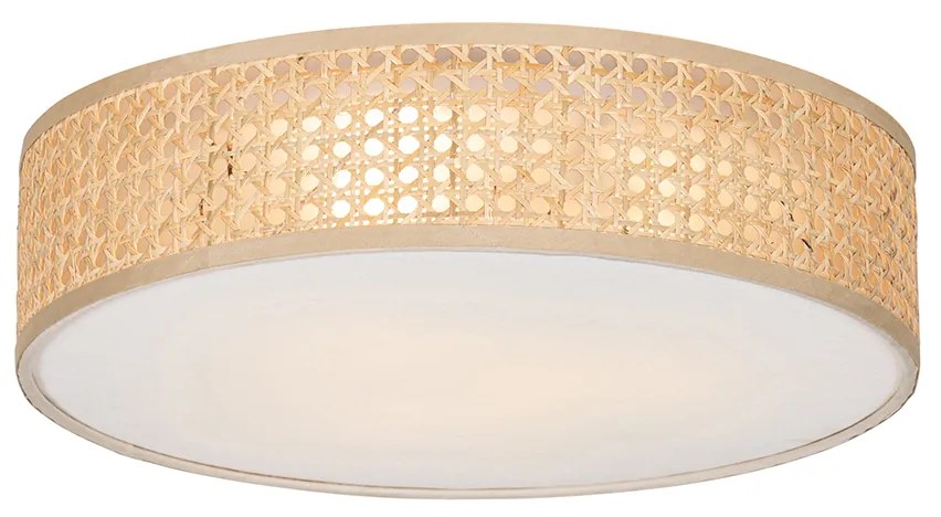 Plafoniera orientala din ratan 40 cm cu 3 lumini - Tromma
