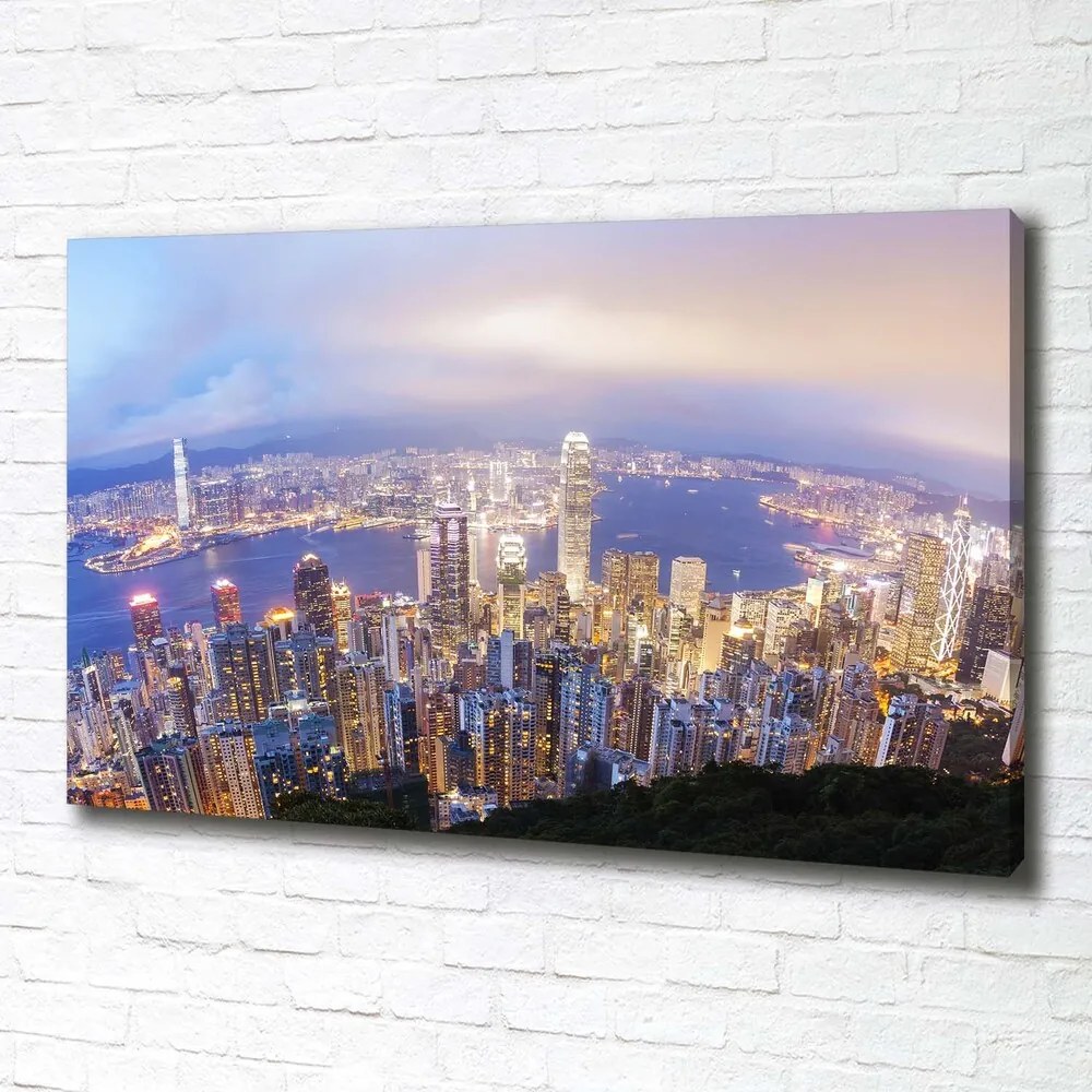 Tablou pe pânză canvas Hong kong panorama