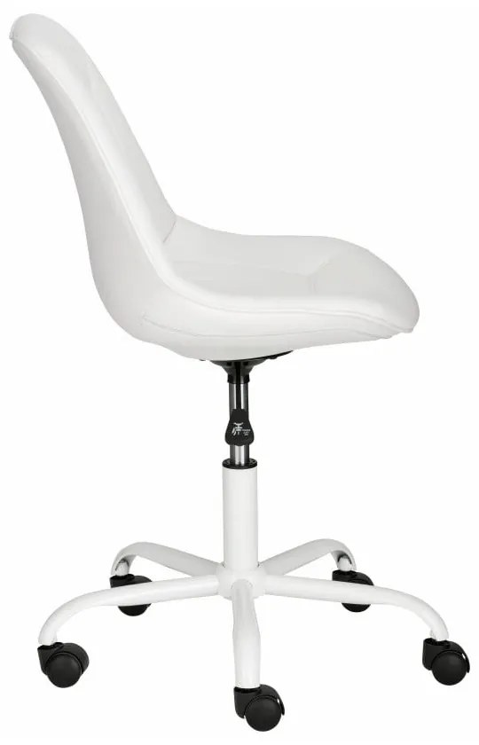 Scaun confortabil de birou Støraa Carl, alb