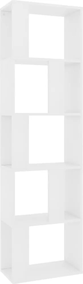 vidaXL Bibliotecă/Separator cameră, alb, 45x24x159 cm, lemn prelucrat