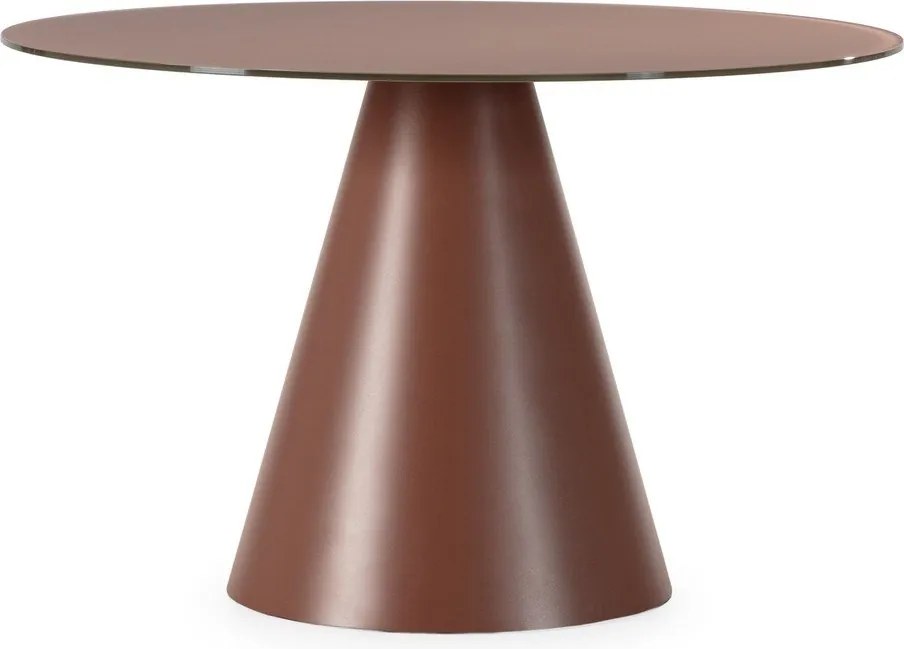 Masă de dining rotundă cu blat din sticlă ø 120 cm Vida – MOME