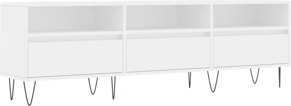 vidaXL Comodă TV, alb, 150x30x44,5 cm, lemn prelucrat