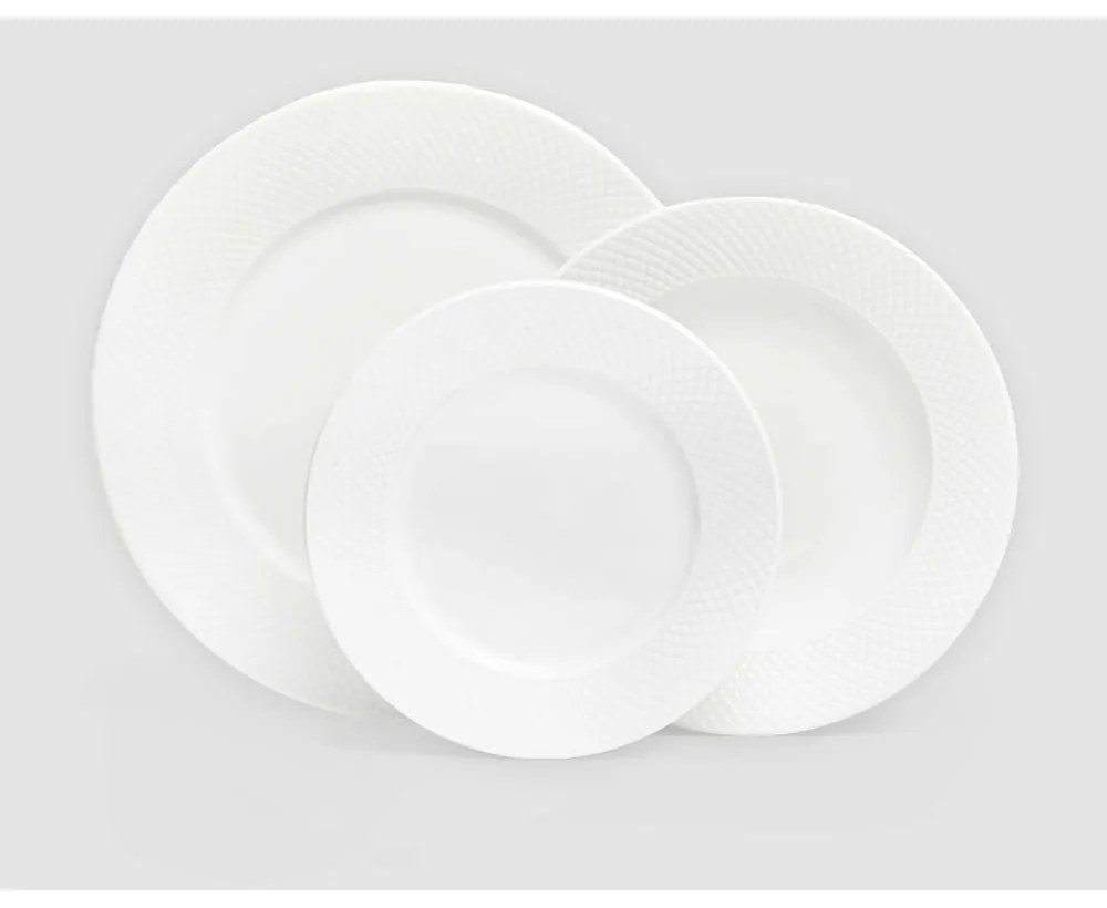 Set 12 farfurii de porțelan Bonami Essentials Imperio, alb