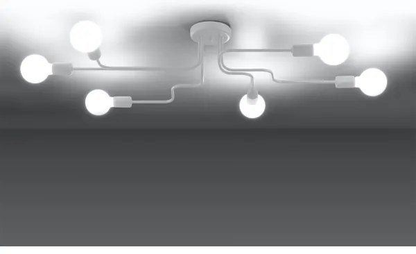 Lustră aplicată Sollux SL.1443 VECTOR 6xE27/15W/230V alb