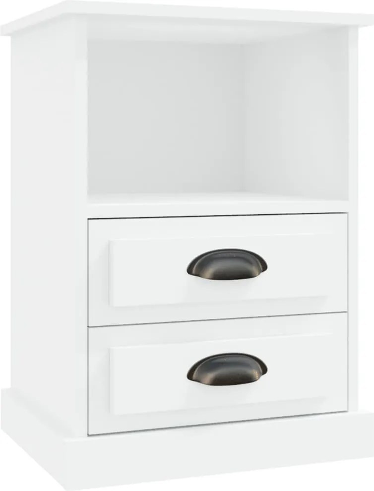 vidaXL Noptieră, alb, 43x36x60 cm