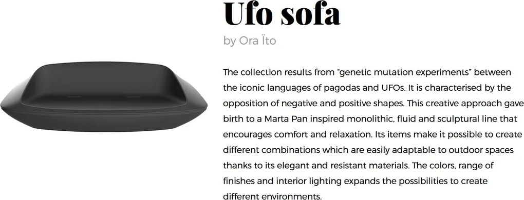 Canapea de exterior / interior design modern premium UFO