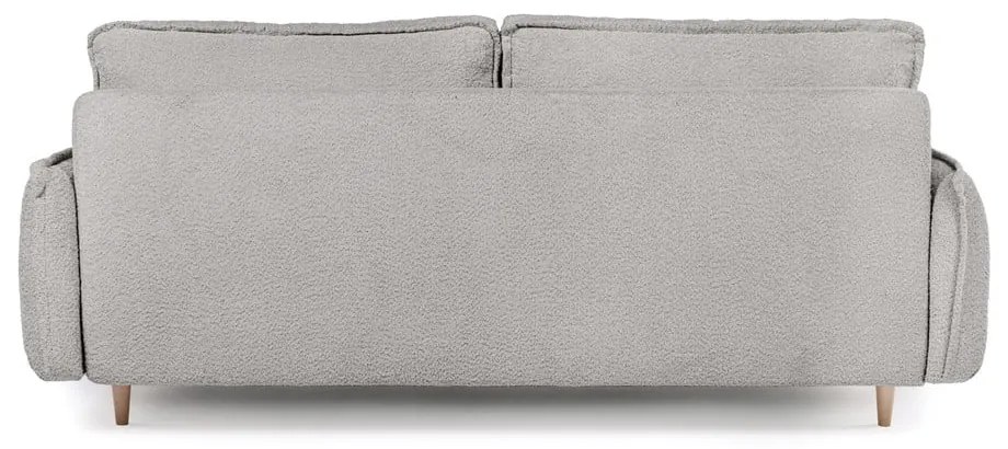 Canapea gri extensibilă cu tapițerie din stofă bouclé 215 cm Patti – Bonami Selection
