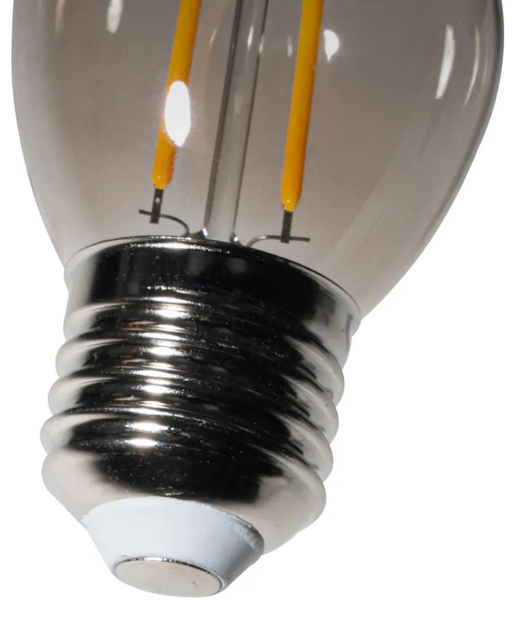 Set 5 becuri E27 dimbare LED lamp P45 smoke 3W 250 lm 2200K