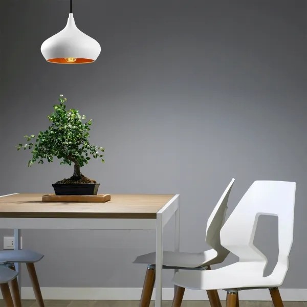 Pendul pe cablu DODO 1xE27/40W/230V, alb