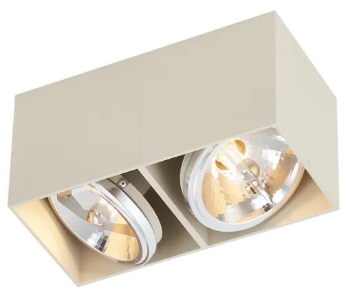 Spotlight modern de perete bej, reglabil, cu 2 lumini - Box