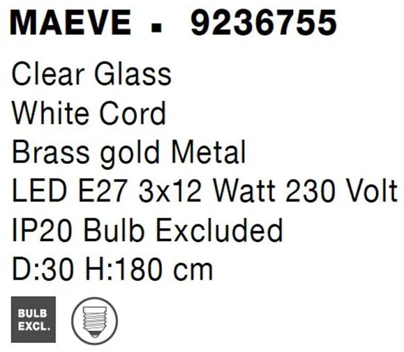 Lustra cu 3 pendule design modern MAEVE
