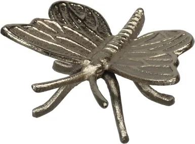 Decoratiune metalica, fluture auriu, 12x12 cm