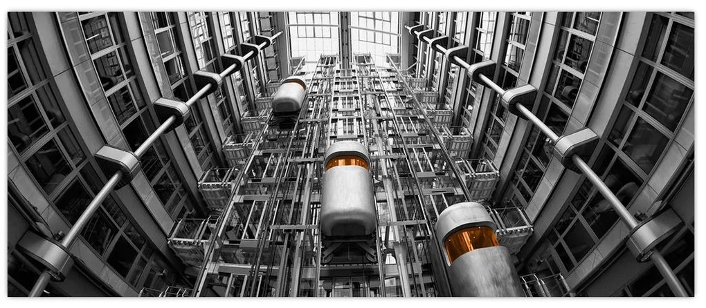 Tablou cu lift în clădire (120x50 cm)