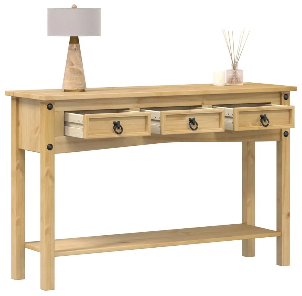 vidaXL Măsuță consolă Corona, 114x34,5x73 cm, lemn masiv de pin