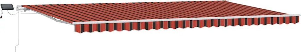 vidaXL Cortina Retractabilă Manual portocaliu și maro 600 × 300 cm