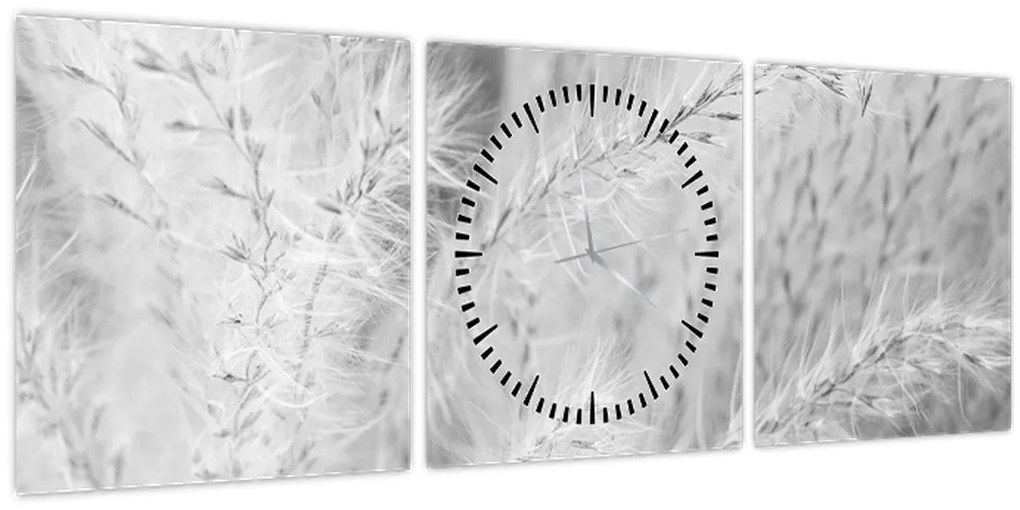 Tablou - Iarbă de pampas N⁰1 (cu ceas) (90x30 cm)